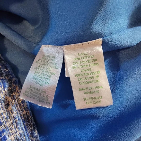 Lilly Pulitzer Blue Tweed Textured Mini Dress - Picture 4 of 7